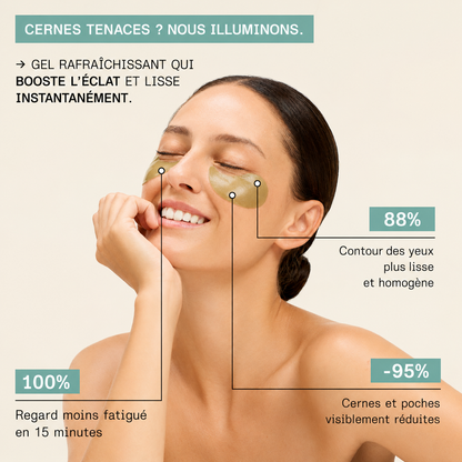 PATCHS HYDROGEL ANTI-CERNES - Formule 98% d’origine naturelle